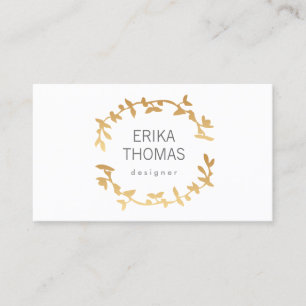 BOHEMIAN LÖV WREATH LOGOTYP i GULD Visitkort