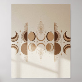 Bohemian Lunar Cycle Poster