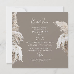 Bohemian Lush Boho Neutralt Square Möhippa Inbjudningar