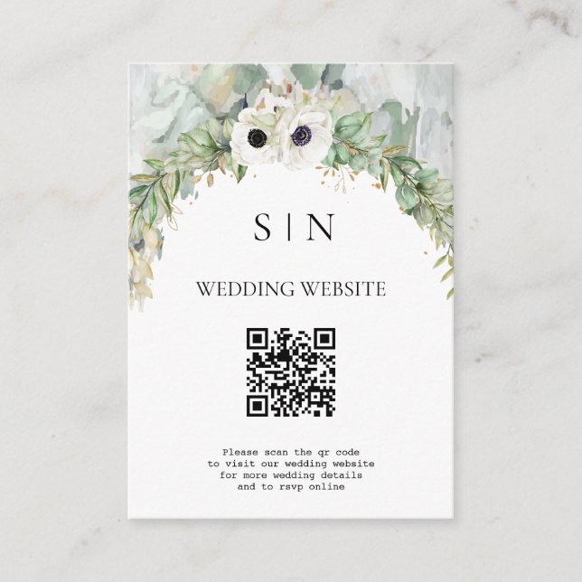 Bohemian Lush Greenery Arch Summer Garden Tilläggskort (Framsida)