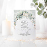 Bohemian Lush Greenery Arch Summer Garden Wedding Inbjudningar<br><div class="desc">Boho eucalyptus foliage elegant bröllop inbjudningar</div>