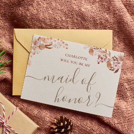 Bohemian Maid of honor Frieri kort Boho Flowers
