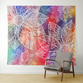 Bohemian Mandala Flowers Watercolor