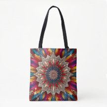 Bohemian Mandala-handväskan – Levande röd och guld