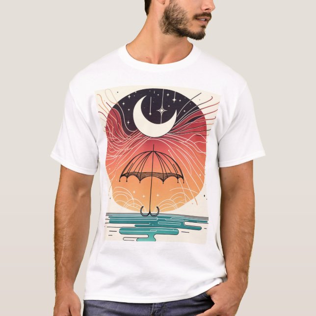 Bohemian Måne & Magic Rain T Shirt (Framsida)