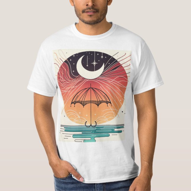 Bohemian Måne & Magic Rain T Shirt (Framsida)
