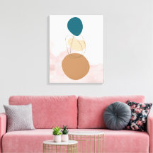 Bohemian Minimal Canvas Art - Neutralt Aesthetic W