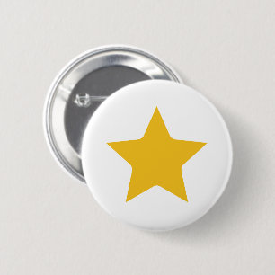 Bohemian Modern Boho Gult Guld Star White Knapp