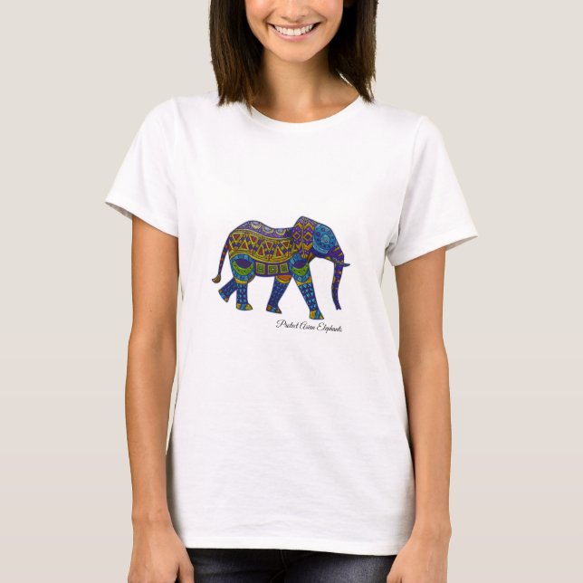 Bohemian Mosaic Elephant Shirt T (Framsida)
