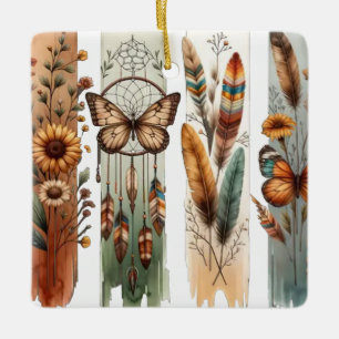 Bohemian Nature Art Panel Julgransprydnad Keramik