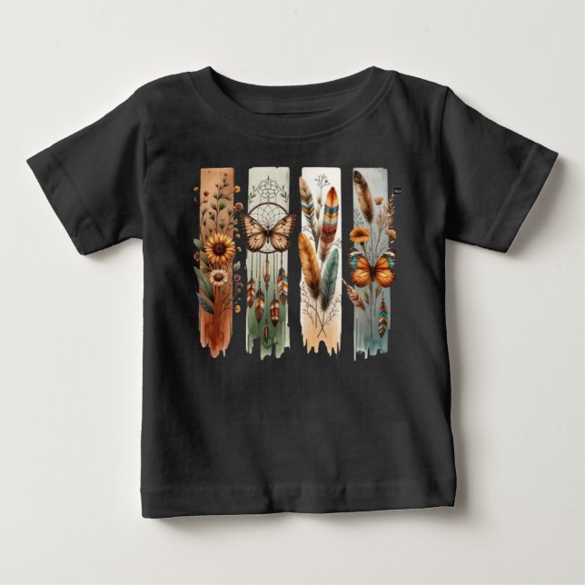 Bohemian Nature Art Panel T Shirt (Framsida)