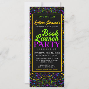 Bohemian Neon Nights Bok Launch Inbjudningar