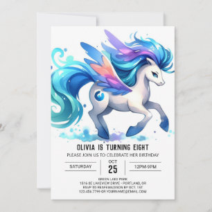 Bohemian Online Horse Birthday Inbjudningar