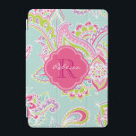 Bohemian Paisley Anpassningsbar Monogram iPad Mini Skydd<br><div class="desc">Lägg till en boho-charm med den här färgfulla, handritade paisley-väskan iPad! Fodral har en imponerande, konstnärlig, bohemisk paisley mönster, och ger dig en sjudande och snyggt att se på din tablett. Anpassa den med ditt namn eller monogram initialer för personligt bruk. I en mängd färg är fodral både skyddande och...</div>