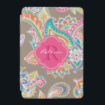 Bohemian Paisley Anpassningsbar Monogram iPad Mini Skydd<br><div class="desc">Lägg till en boho-charm med den här färgfulla, handritade paisley-väskan iPad! Fodral har en imponerande, konstnärlig, bohemisk paisley mönster, och ger dig en sjudande och snyggt att se på din tablett. Anpassa den med ditt namn eller monogram initialer för personligt bruk. I en mängd färg är fodral både skyddande och...</div>
