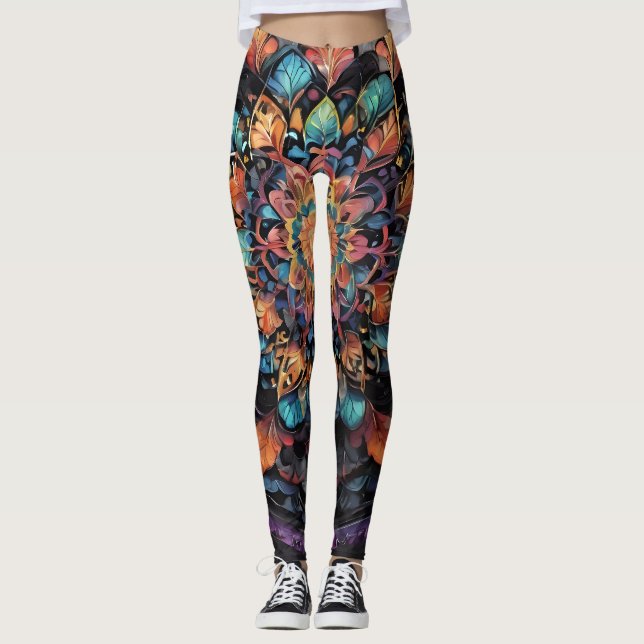 Bohemian Paisley no 3 Leggings (Framsida)