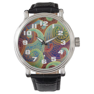 Bohemian Paisley Timless Mönster Armbandsur