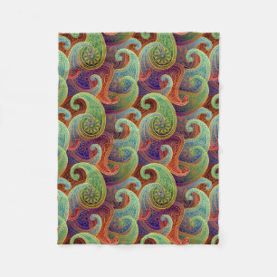 Bohemian Paisley Timless Mönster Fleecefilt
