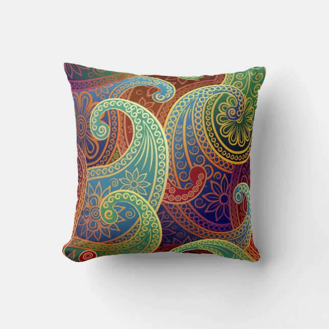 Bohemian Paisley Timless Mönster Kudde (Framsida)