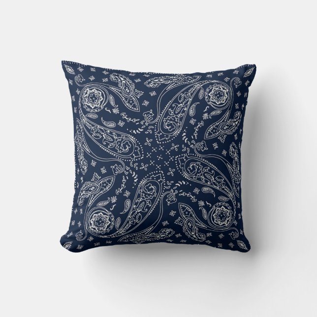Bohemian Paisley Vintage Print Kudde (Framsida)