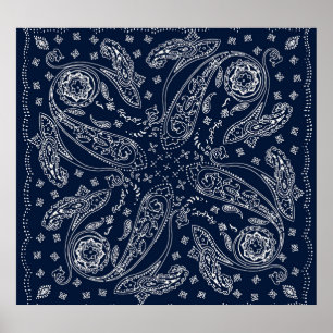 Bohemian Paisley Vintage Print Poster