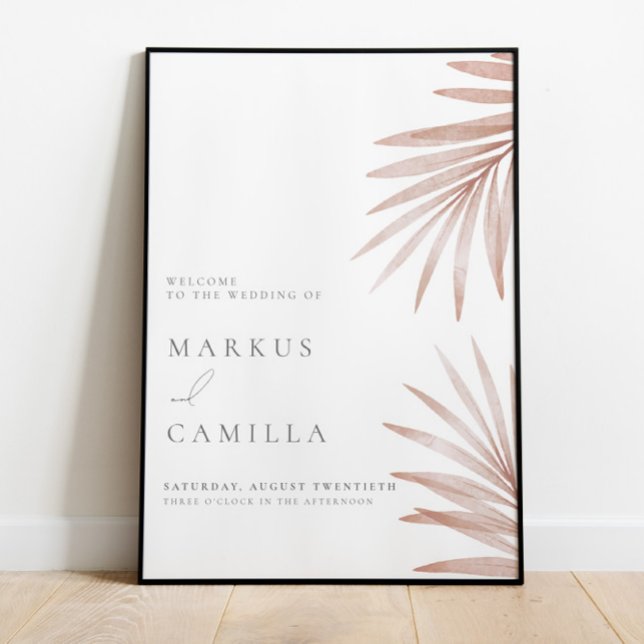 Bohemian Pampas Grass Bröllop Sign Poster (Skapare uppladdad)
