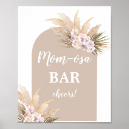 Bohemian Pampas Grass Mimosa Pub-tecken Poster
