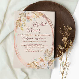 Bohemian Pampas Grass Ram Möhippa Inbjudningar