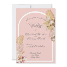 Bohemian Pompas Grass Tropical Löv Bröllop