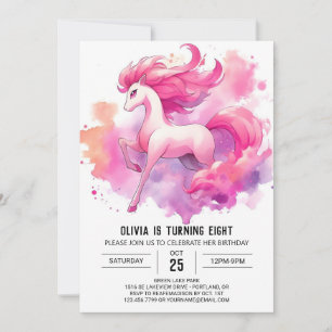 Bohemian Printable Horse Birthday Inbjudningar