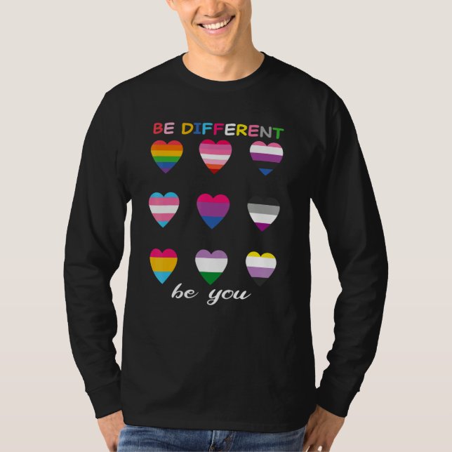Bohemian Rainbow Be Different Be You Lbgtq Pride G T Shirt (Framsida)