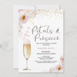 Bohemian Ro Petals Petals Prosecco Möhippa Inbjudningar