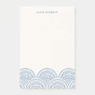 Bohemian Scallops Anpassningsbar Post-it - Cobalt Block