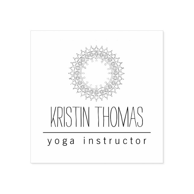 Bohemian Sol Mandala Personlig Stämpel (Tryck)