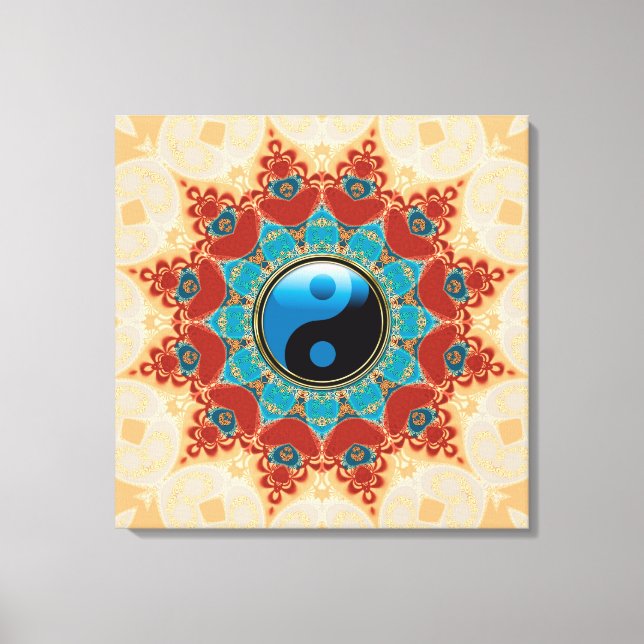 Bohemian Spirit Yin Yang Wrapped Canvas (Framsida)