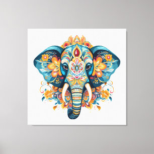 Bohemian Stil Elephant Canvastryck