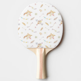 Bohemian Stil Flowers and Arrows Ping Pong Paddl Pingisracket