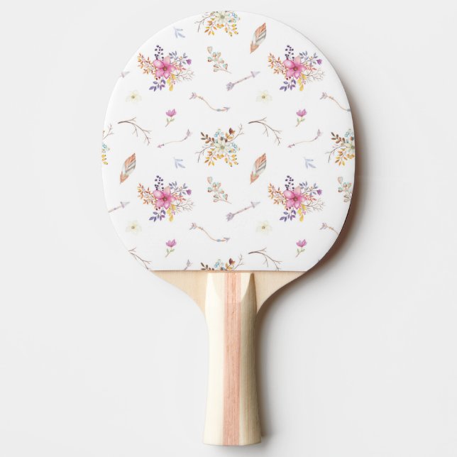 Bohemian Stil Flowers and Arrows Pingisracket (Framsidan)