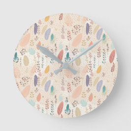 Bohemian Stil Pastel Rund Klocka