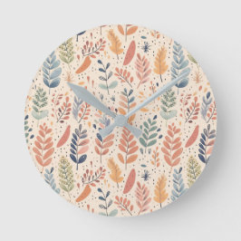 Bohemian Stil Pastel Rund Klocka