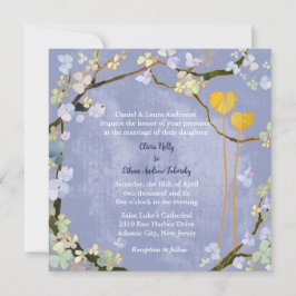 Bohemian Stil Powder Blue Bröllop Inbjudningar