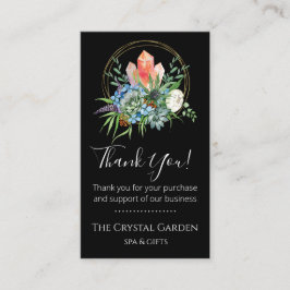 Bohemian Succulents Flowers Bouquet Tack Visitkort