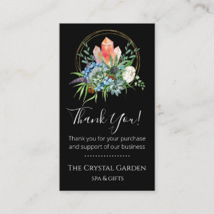 Bohemian Succulents Flowers Bouquet Tack Visitkort