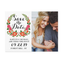 Bohemian Summer Photo Bröllop spara datum