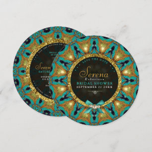 Bohemian Sunros Mandala Möhippa Round Inbjudningar