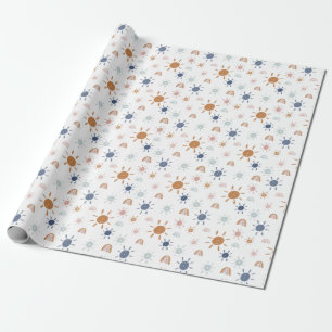 Bohemian Sunshine och Rainbows i Earth Tones Presentpapper