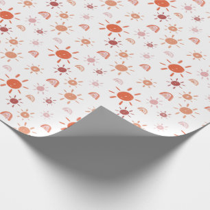 Bohemian Sunshine och Rainbows in Red Presentpapper