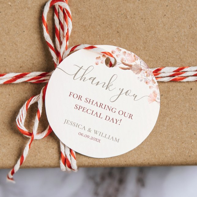 Bohemian Tack Gåvor Etiketter (Skapare uppladdad)