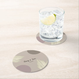 Bohemian Tack Pampas Shapes Natural Underlägg Papper Rund