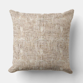 Bohemian tan scallops pattern kudde